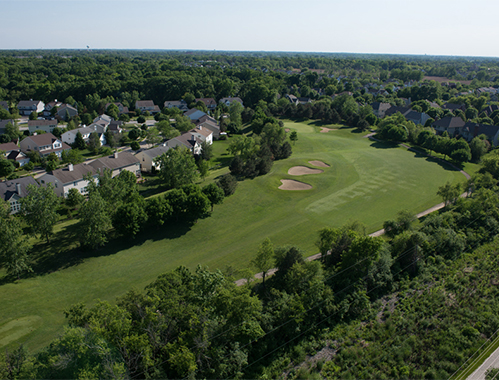 overhead view of the course