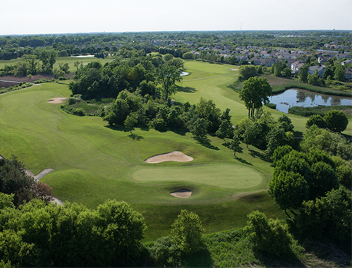 overhead view of the course
